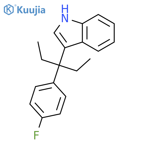 1H-INDOLE, 3-[1-ETHYL-1-(4-FLUOROPHENYL)PROPYL]- structure