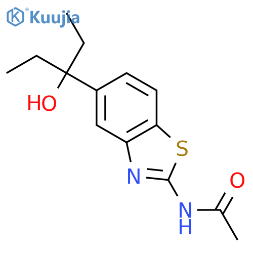 Acetamide, N-[5-(1-ethyl-1-hydroxypropyl)-2-benzothiazolyl]- structure