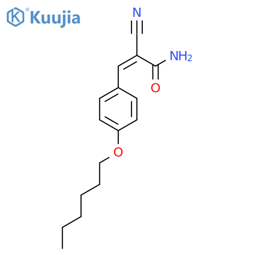 2-cyano-3-4-(hexyloxy)phenylprop-2-enamide structure