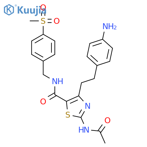 5-Thiazolecarboxamide,2-(acetylamino)-4-[2-(4-aminophenyl)ethyl]-N-[[4-(methylsulfonyl)phenyl]methyl]- structure