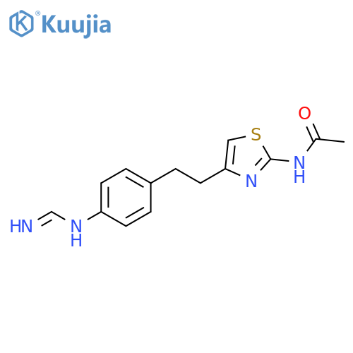 Acetamide, N-[4-[2-[4-[(iminomethyl)amino]phenyl]ethyl]-2-thiazolyl]- structure