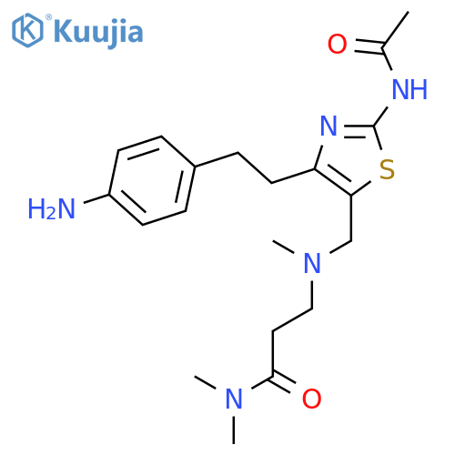 Propanamide,3-[[[2-(acetylamino)-4-[2-(4-aminophenyl)ethyl]-5-thiazolyl]methyl]methylamino]-N,N-dimethyl- structure