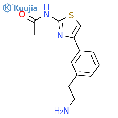 Acetamide, N-[4-[3-(2-aminoethyl)phenyl]-2-thiazolyl]- structure