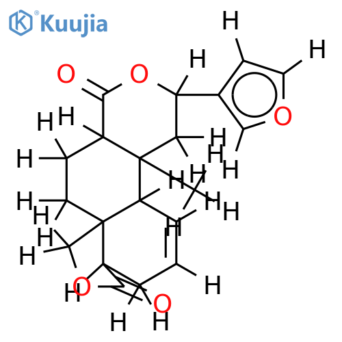 15,16-Epoxy-1,13(16),14-clerodatriene-17,12:18,19-diolide structure