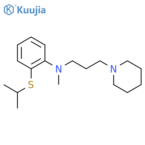N-methyl-2-[(1-methylethyl)sulfanyl]-N-(3-piperidin-1-ylpropyl)aniline structure