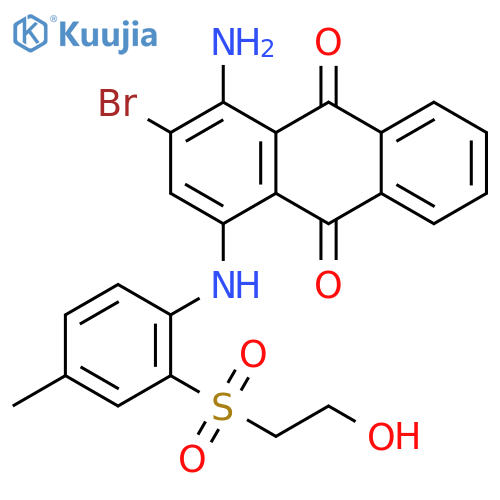 1-amino-2-bromo-4-({2-[(2-hydroxyethyl)sulfonyl]-4-methylphenyl}amino)anthracene-9,10-dione structure