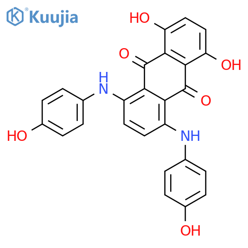 1,4-dihydroxy-5,8-bis(4-hydroxyanilino)anthracene-9,10-dione structure