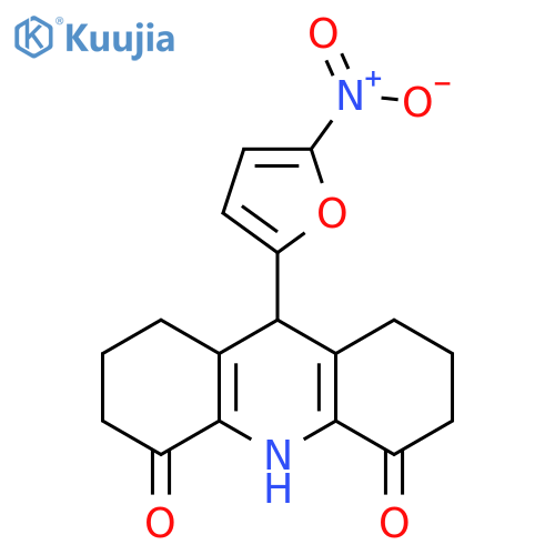 4,5(1H,6H)-Acridinedione, 2,3,7,8,9,10-hexahydro-9-(5-nitro-2-furanyl)- structure