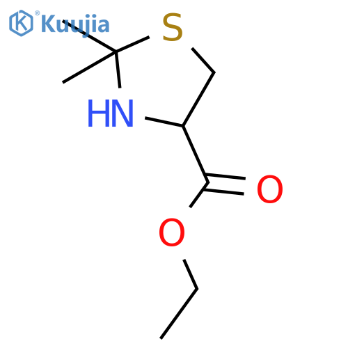 ethyl 2,2-dimethyl-1,3-thiazolidine-4-carboxylate structure
