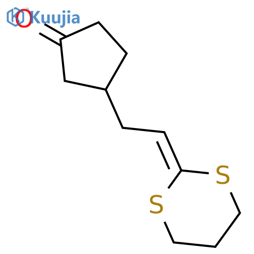 Cyclopentanone, 3-[2-(1,3-dithian-2-ylidene)ethyl]- structure