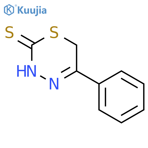 2H-1,3,4-Thiadiazine-2-thione, 3,6-dihydro-5-phenyl- structure