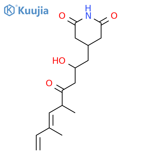 Glutarimide, 3-(2-hydroxy-5,7-dimethyl-4-oxo-6,8-nonadienyl)- structure
