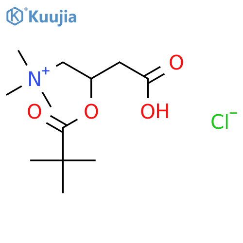 1-Propanaminium, 3-carboxy-2-(2,2-dimethyl-1-oxopropoxy)-N,N,N-trimethyl-, chloride, (R)- structure