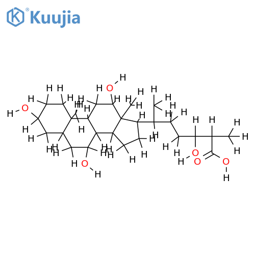 (25Xi)-3xi.7xi.12xi.24xi-tetrahydroxy-5beta-cholestanoic acid-(26) structure