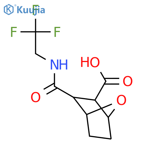 3-[(2,2,2-trifluoroethyl)carbamoyl]-7-oxabicyclo[2.2.1]heptane-2-carboxylic acid structure