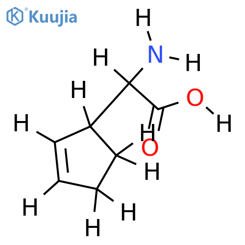 (2S,1'R)-alpha-Amino-2-cyclopentene-1-acetic acid structure