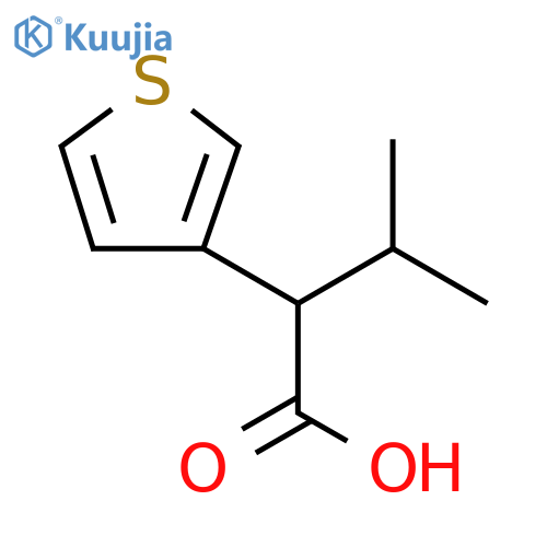 3-Methyl-2-(thiophen-3-yl)butanoic acid structure