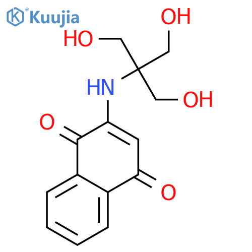 2-{[1,3-dihydroxy-2-(hydroxymethyl)propan-2-yl]amino}naphthalene-1,4-dione structure