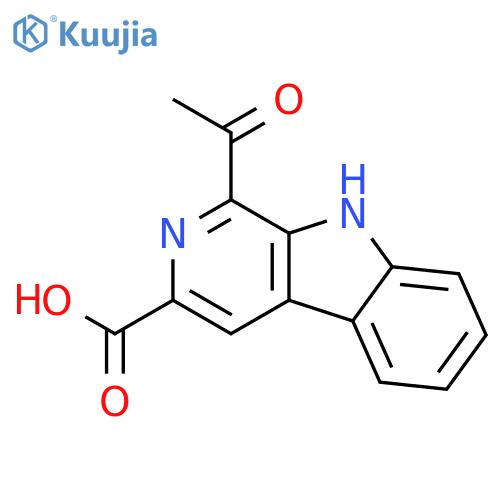 1-acetyl-9H-beta-carboline-3-carboxylic acid structure