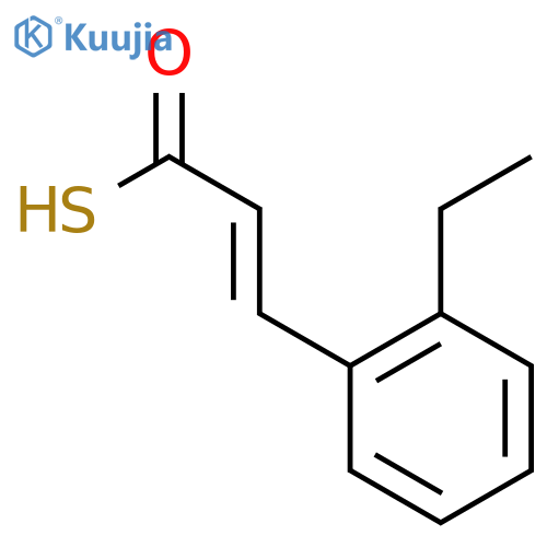 (2E)-3-(2-ethylphenyl)prop-2-enethioic S-acid structure