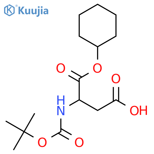 (S)-2-((tert-Butoxycarbonyl)amino)-4-(cyclohexyloxy)-4-oxobutanoic acid structure