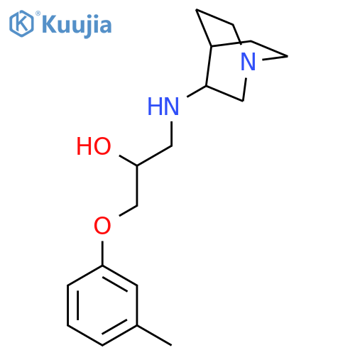 1-(1-azabicyclo[2.2.2]oct-3-ylamino)-3-(3-methylphenoxy)propan-2-ol structure