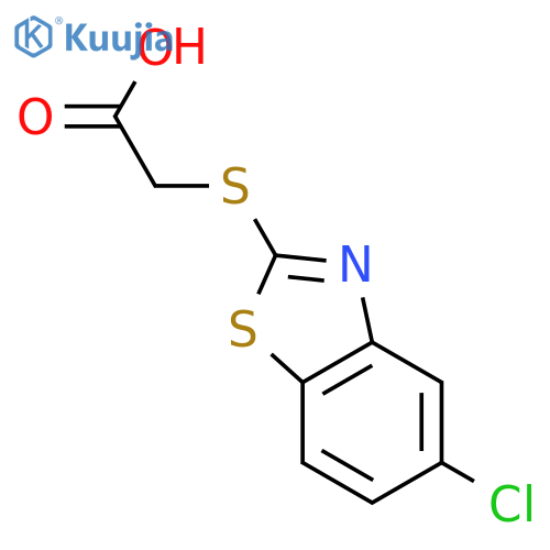 Acetic acid, [(5-chloro-2-benzothiazolyl)thio]- structure
