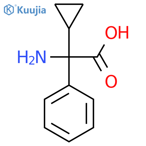 2-Amino-2-cyclopropyl-2-phenylacetic acid structure