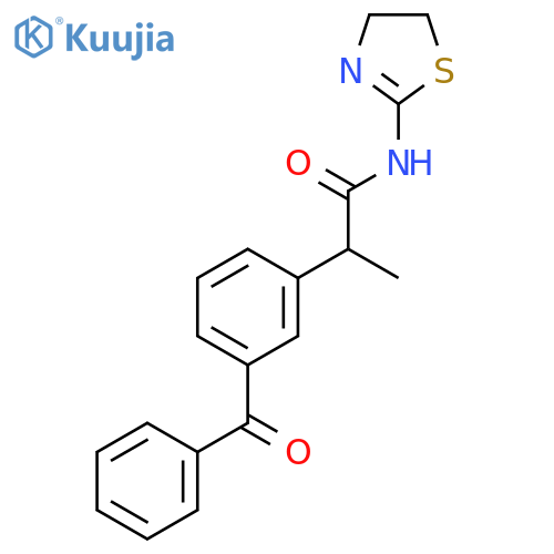 N-(4,5-dihydro-1,3-thiazol-2-yl)-2-[3-(phenylcarbonyl)phenyl]propanamide structure
