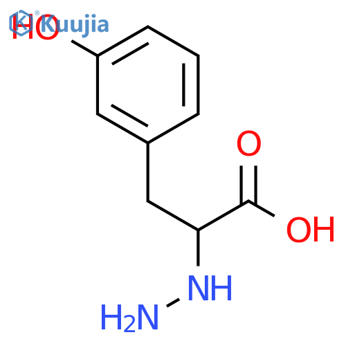 2-hydrazino-3-(3-hydroxyphenyl)propanoic acid structure