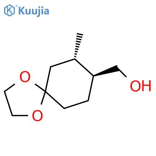 [trans-7-methyl-1,4-dioxaspiro[4.5]decan-8-yl]methanol structure
