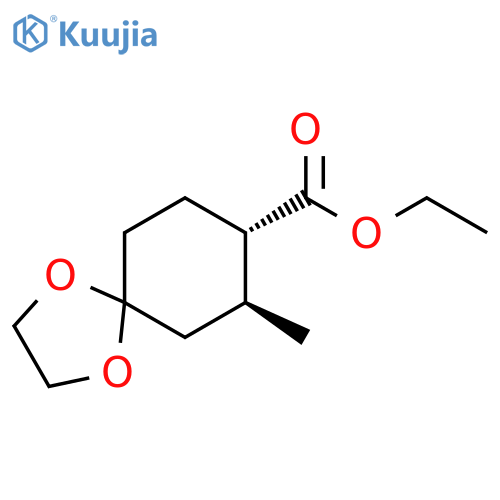 ethyl trans-7-methyl-1,4-dioxaspiro[4.5]decane-8-carboxylate structure