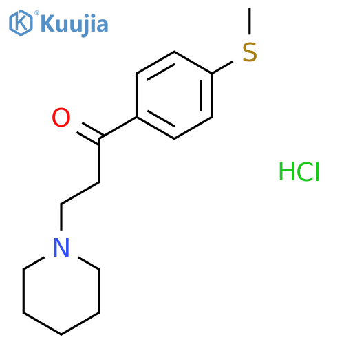 1-[4-(methylsulfanyl)phenyl]-3-piperidin-1-ylpropan-1-one hydrochloride structure
