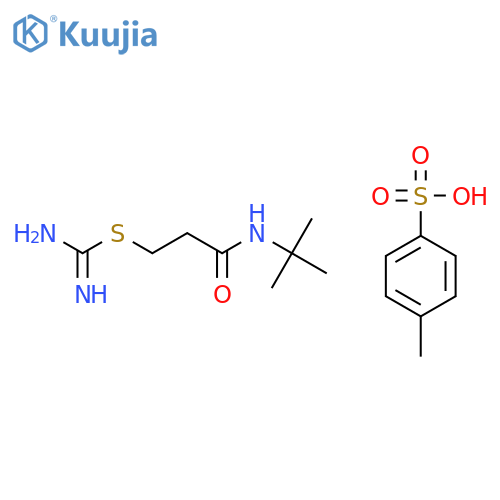3-(tert-butylamino)-3-oxopropyl imidothiocarbamate 4-methylbenzenesulfonate structure