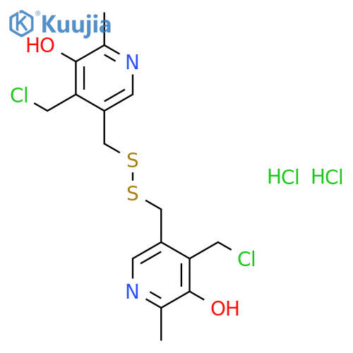 5,5'-(disulfanediyldimethanediyl)bis[4-(chloromethyl)-2-methylpyridin-3-ol] dihydrochloride structure