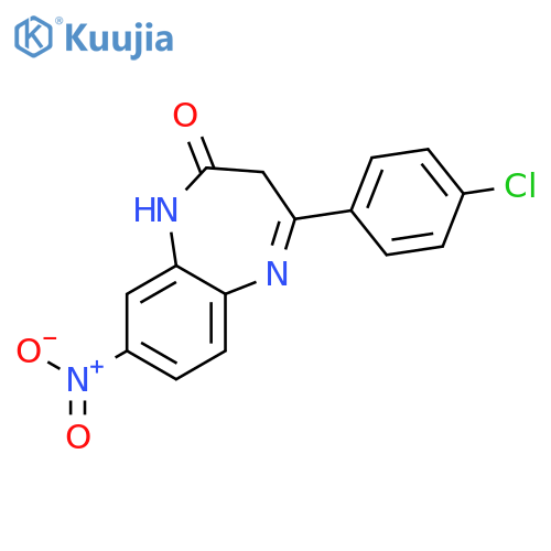 2H-1,5-Benzodiazepin-2-one, 4-(4-chlorophenyl)-1,3-dihydro-8-nitro- structure