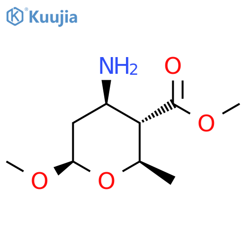 2H-Pyran-3-carboxylicacid,4-aminotetrahydro-6-methoxy-2-methyl-,methylester,(2alpha,3beta,4alpha,6alpha)- structure