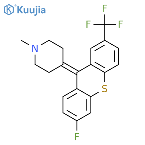 4-[6-fluoro-2-(trifluoromethyl)-9H-thioxanthen-9-ylidene]-1-methylpiperidine structure