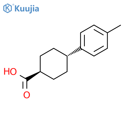 Cyclohexanecarboxylic acid, 4-(4-methylphenyl)-, trans- structure