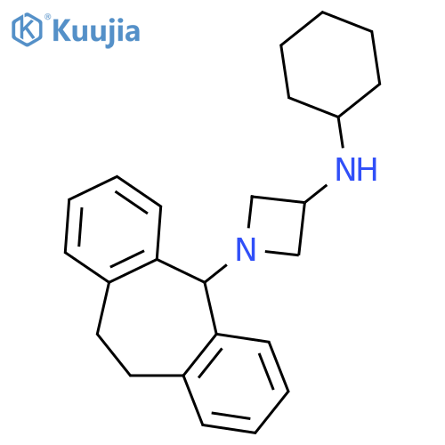 N-cyclohexyl-1-(10,11-dihydro-5H-dibenzo[a,d][7]annulen-5-yl)azetidin-3-amine structure