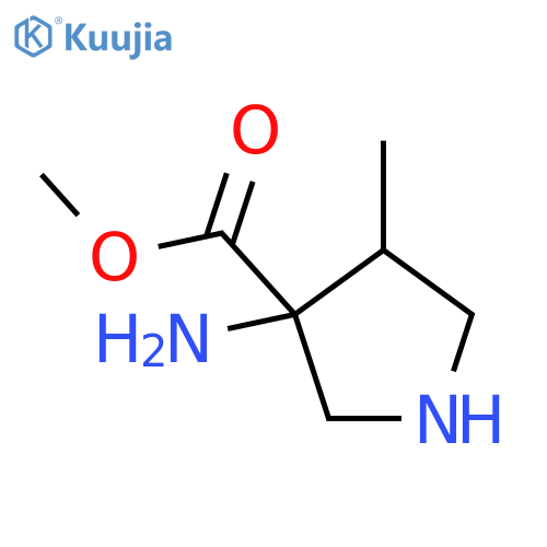3-Pyrrolidinecarboxylicacid, 3-amino-4-methyl-, methyl ester structure