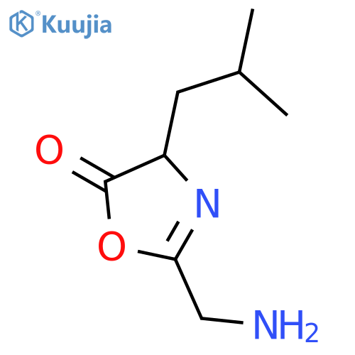 2-(Aminomethyl)-4-(2-methylpropyl)-(4S)-5(4H)-oxazolone structure