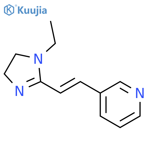 Pyridine,3-[(1E)-2-(1-ethyl-4,5-dihydro-1H-imidazol-2-yl)ethenyl]- structure