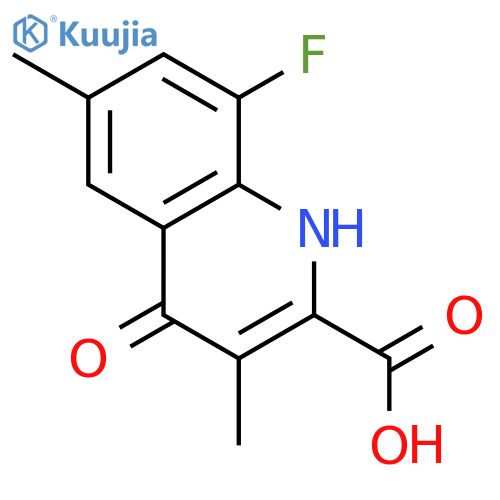 2-Quinolinecarboxylic acid, 8-fluoro-1,4-dihydro-3,6-dimethyl-4-oxo- structure