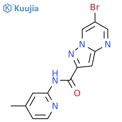 <br>6-Bromo-pyrazolo[1,5-a]pyrimidine-2-carboxylic acid (4-methyl-pyridin-2-yl) -amide structure