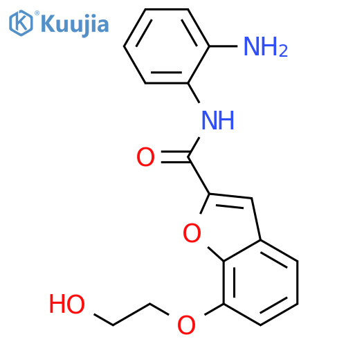 2-BENZOFURANCARBOXAMIDE, N-(2-AMINOPHENYL)-7-(2-HYDROXYETHOXY)- structure