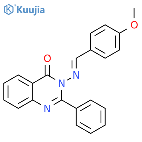 3-{[(E)-(4-methoxyphenyl)methylidene]amino}-2-phenylquinazolin-4(3H)-one structure