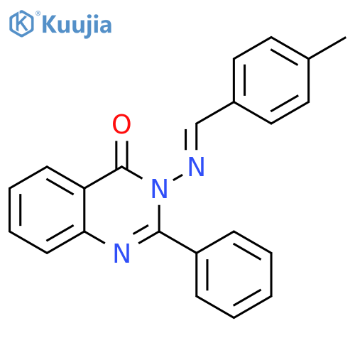 4(3H)-Quinazolinone, 3-[[(4-methylphenyl)methylene]amino]-2-phenyl- structure