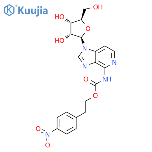 4-{[2-(4-nitrophenyl)ethoxycarbonyl]amino}-N1-(β-D-ribofuranosyl)-1H-imidazo[4,5-c]pyridine structure