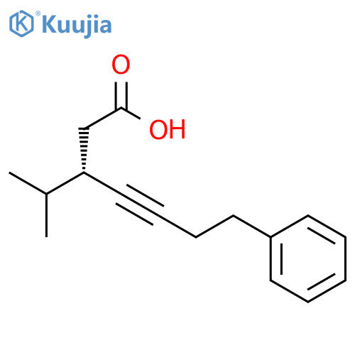 4-HEPTYNOIC ACID, 3-(1-METHYLETHYL)-7-PHENYL-, (3S)- structure